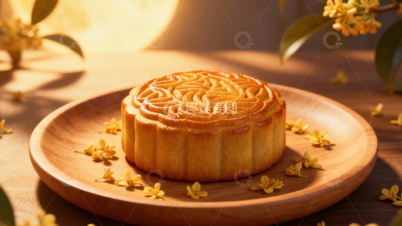 高清大图下载【趣麦麦图】中秋节月饼背景219