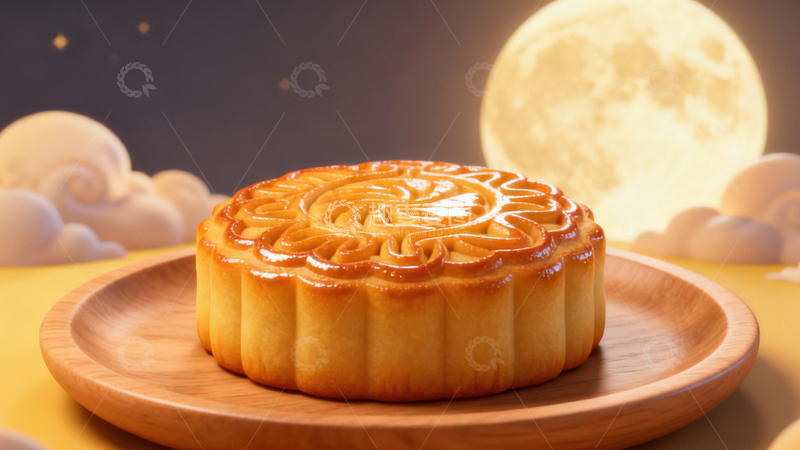 高清大图下载【趣麦麦图】中秋节月饼背景199