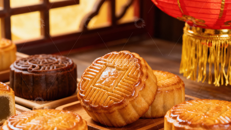 高清大图下载【趣麦麦图】中秋节月饼背景192