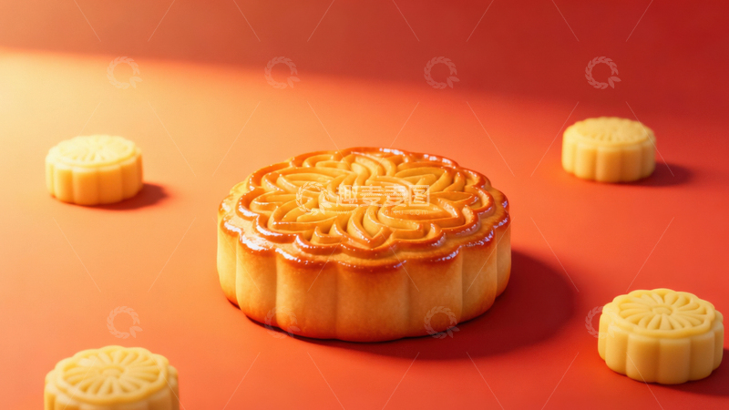 高清大图下载【趣麦麦图】中秋节月饼背景217