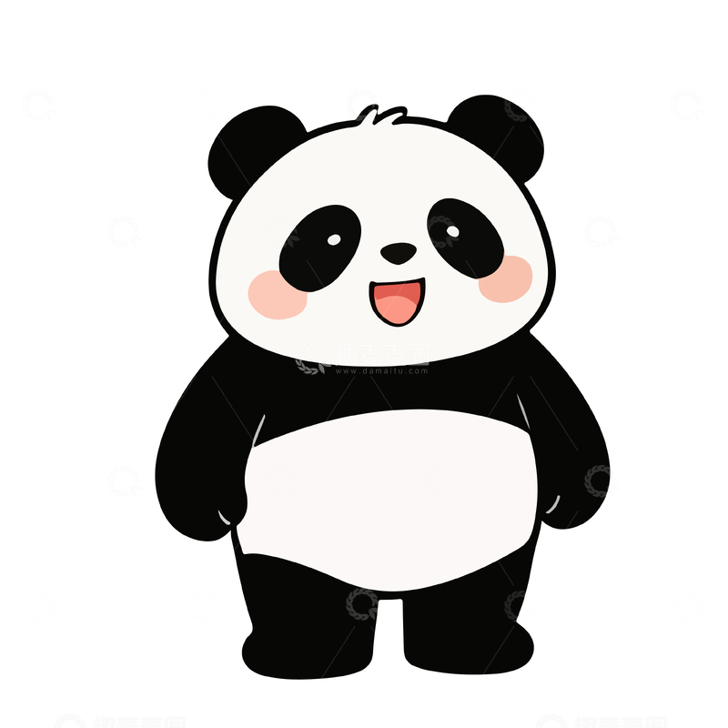 源文件下载【趣麦麦图】卡通可爱熊猫形象设计素材