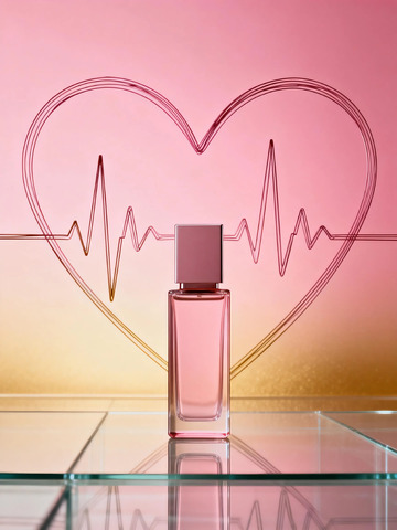 心形心电图香水创意广告