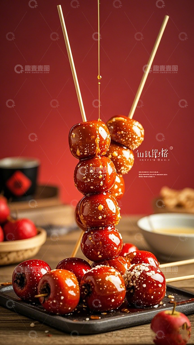 高清大图下载【趣麦麦图】糖葫芦美食摄影图片