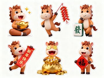 小马贴纸4D