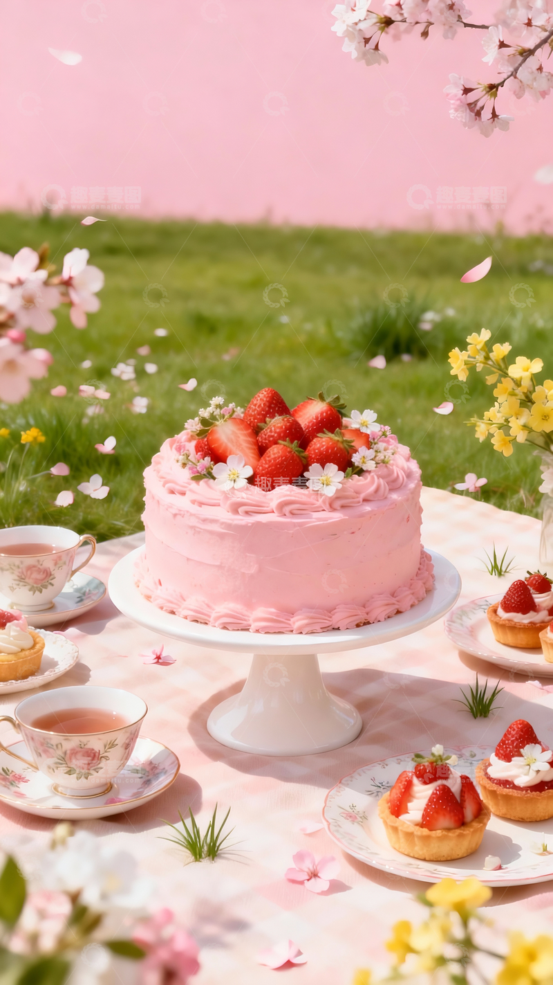 源文件下载【趣麦麦图】草莓主题蛋糕摄影4