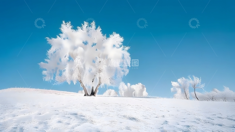 高清大图下载【趣麦麦图】冬日雪景雾凇树景风光摄影