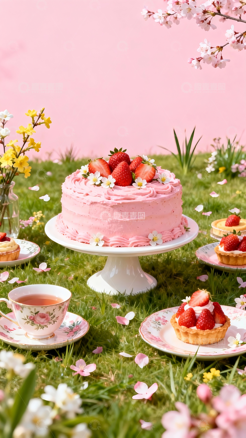 源文件下载【趣麦麦图】草莓主题蛋糕摄影3