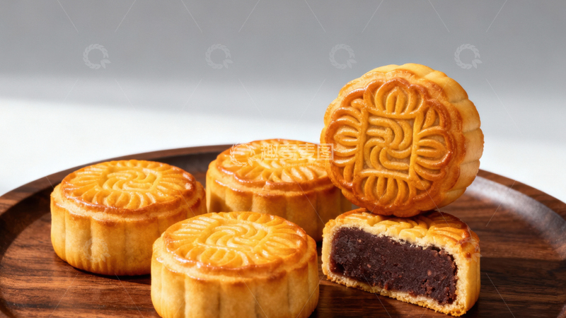 高清大图下载【趣麦麦图】中秋节月饼背景239