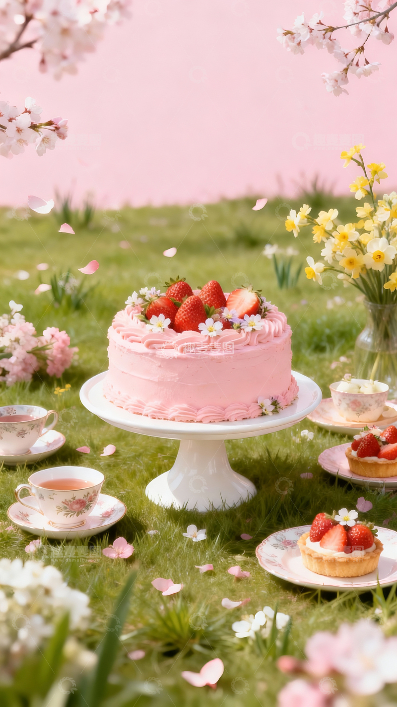 源文件下载【趣麦麦图】草莓主题蛋糕摄影1
