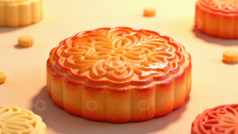 高清大图下载【趣麦麦图】中秋节月饼背景234