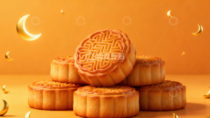 高清大图下载【趣麦麦图】中秋节月饼背景224