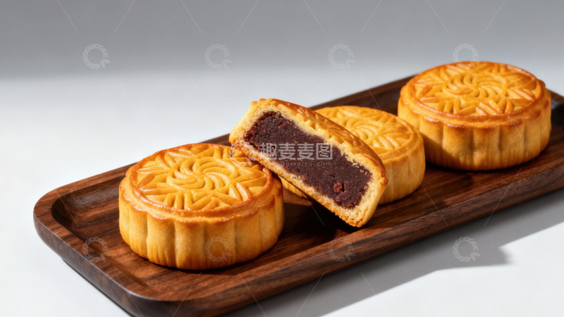 高清大图下载【趣麦麦图】中秋节月饼背景229