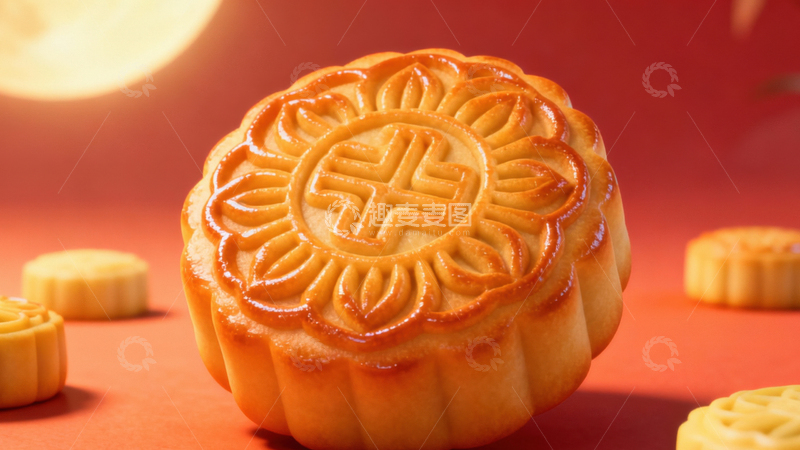 高清大图下载【趣麦麦图】中秋节月饼背景226