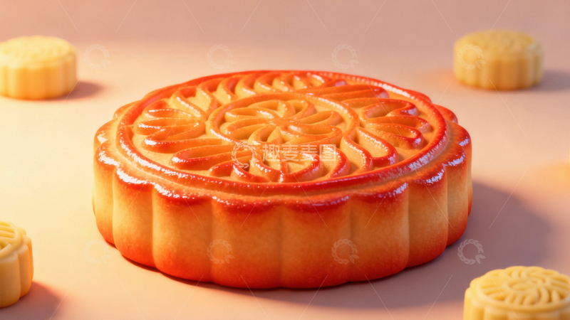 高清大图下载【趣麦麦图】中秋节月饼背景272