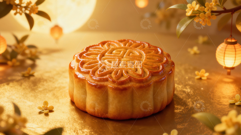高清大图下载【趣麦麦图】中秋节月饼背景284