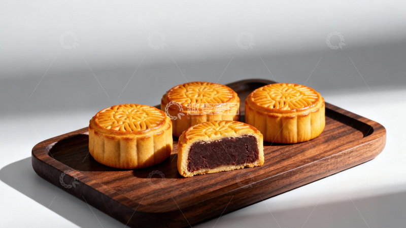 高清大图下载【趣麦麦图】中秋节月饼背景296