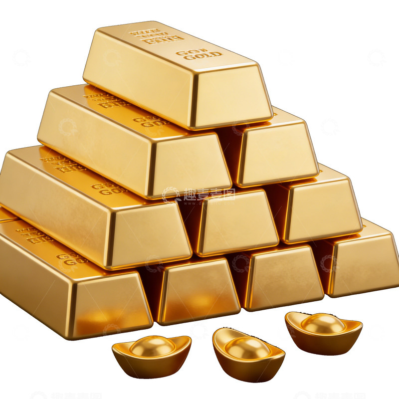 高清大图下载【趣麦麦图】金条元宝实拍