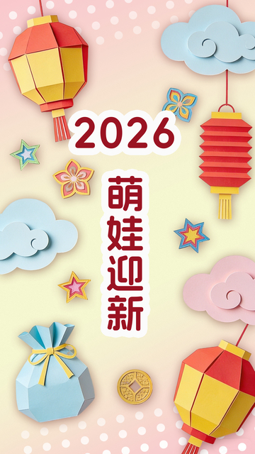 2026年萌娃迎新海报