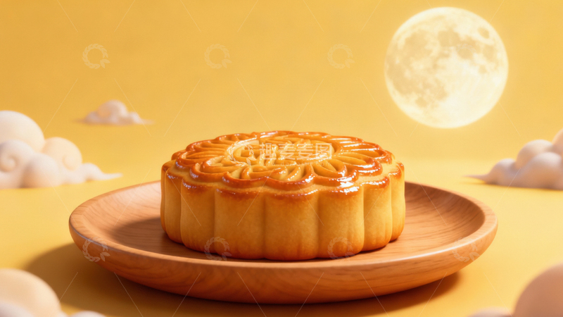 高清大图下载【趣麦麦图】中秋节月饼背景306