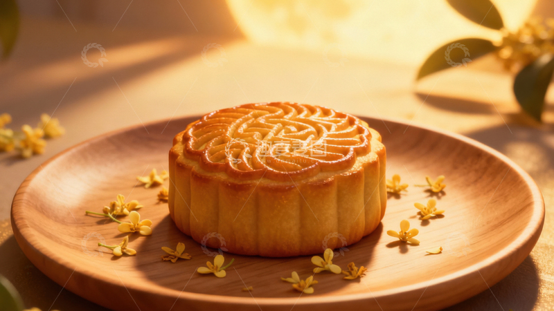 高清大图下载【趣麦麦图】中秋节月饼背景304