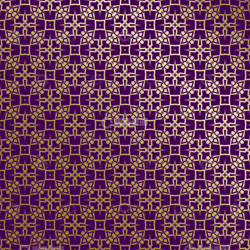 源文件下载【趣麦麦图】紫金几何装饰花纹背景图309