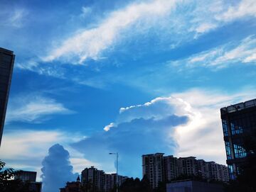 城市天空云彩美景