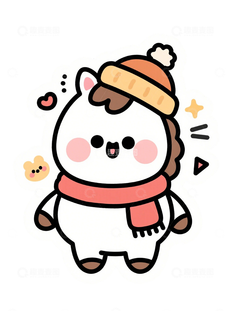 高清大图下载【趣麦麦图】卡通可爱小动物插画设计素材