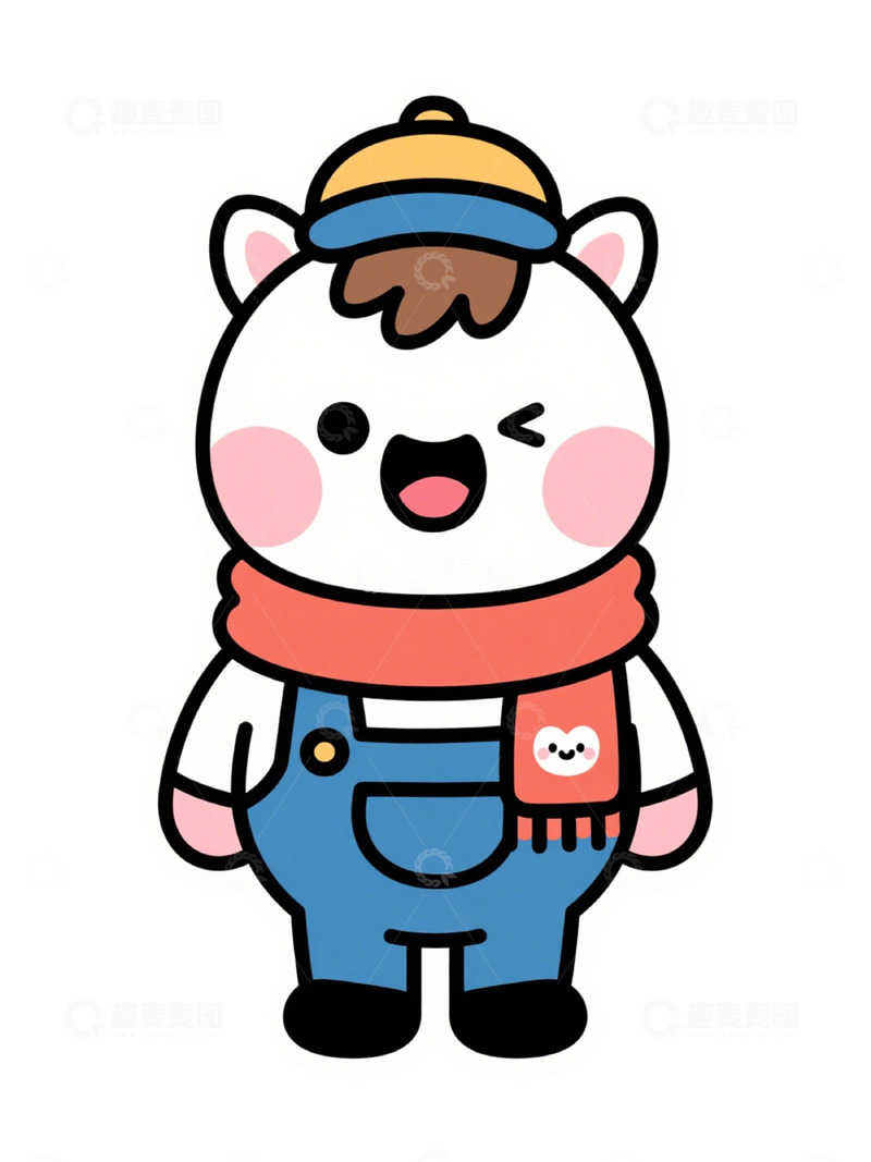 高清大图下载【趣麦麦图】可爱卡通动物插画