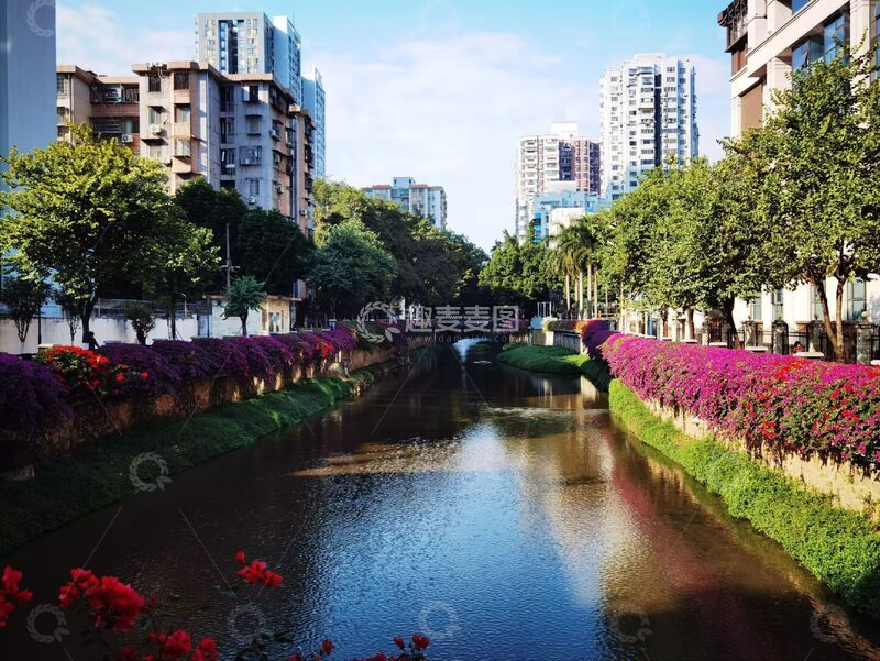 高清大图下载【趣麦麦图】城市河畔风光摄影