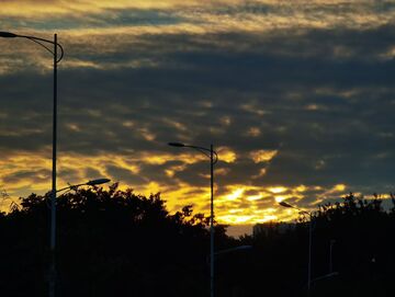 黄昏街景剪影风光摄影