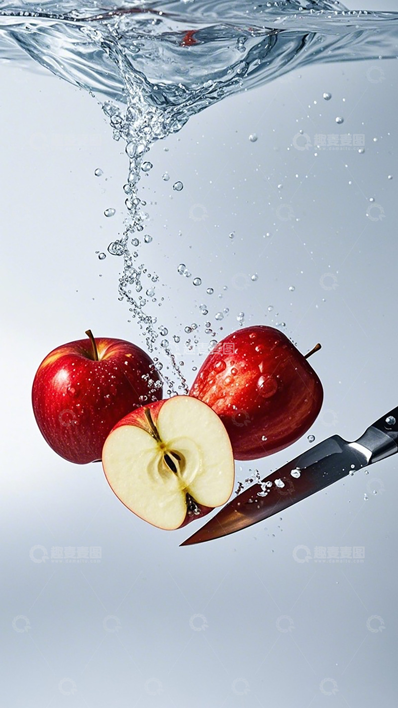 高清大图下载【趣麦麦图】苹果潜水摄影