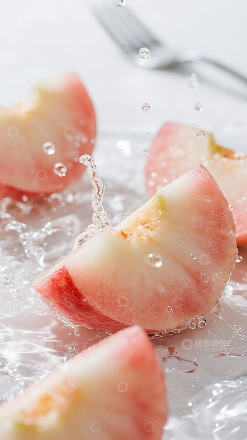 高清大图下载【趣麦麦图】水蜜桃特写清新美食摄影