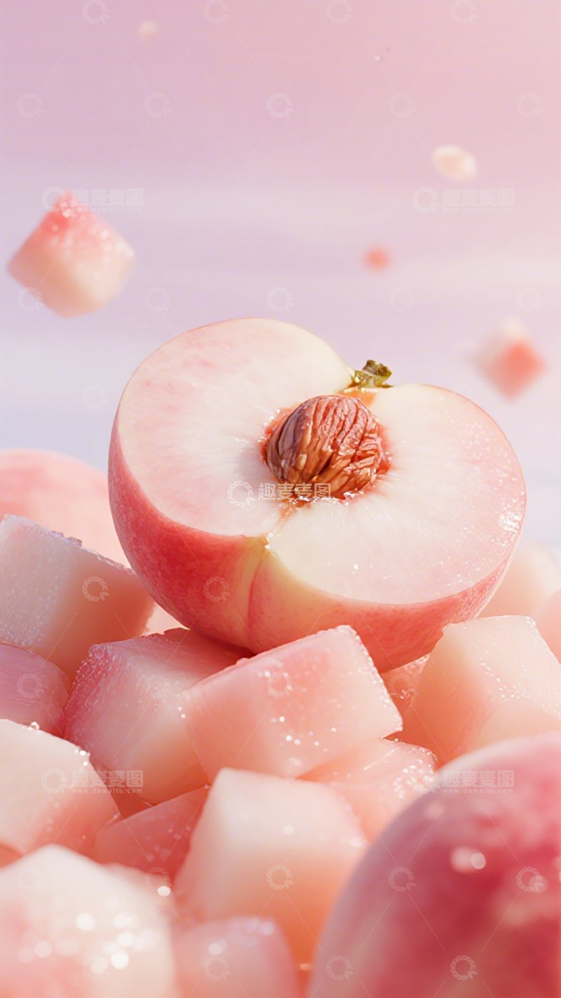 高清大图下载【趣麦麦图】清新蜜桃美食摄影图片