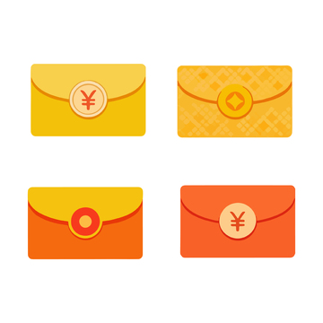 多彩信封设计素材