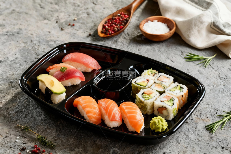 高清大图下载【趣麦麦图】日式寿司拼盘美食摄影