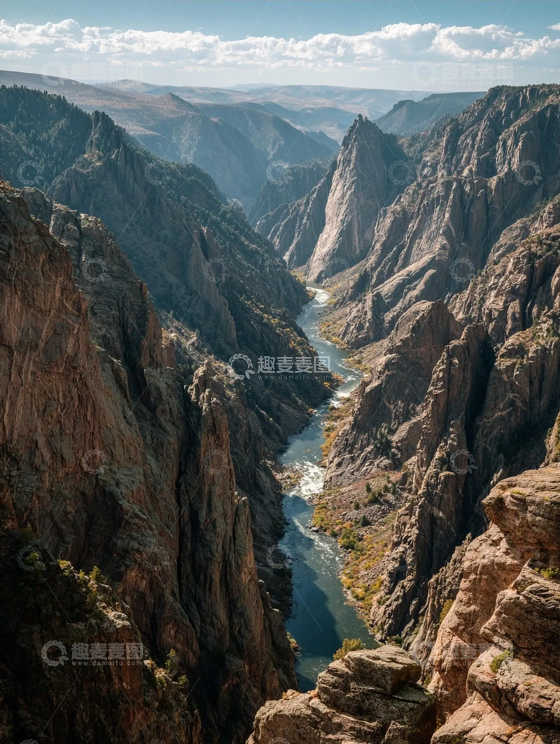 高清大图下载【趣麦麦图】壮丽峡谷河流盛景
