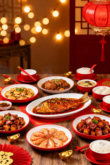 春节团圆饭美食摄影