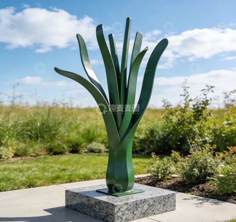 高清大图下载【趣麦麦图】现代风植物雕塑户外景观装置
