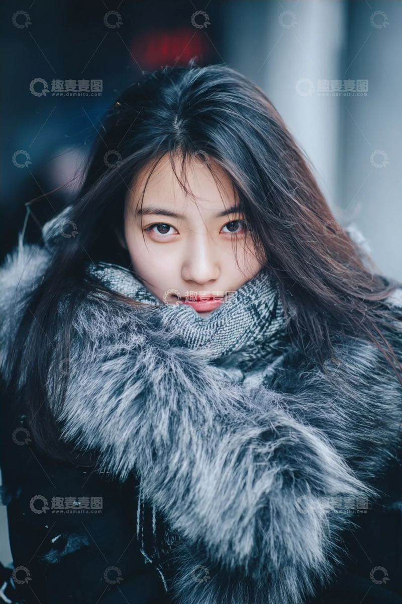 高清大图下载【趣麦麦图】冬装造型的冬日随拍