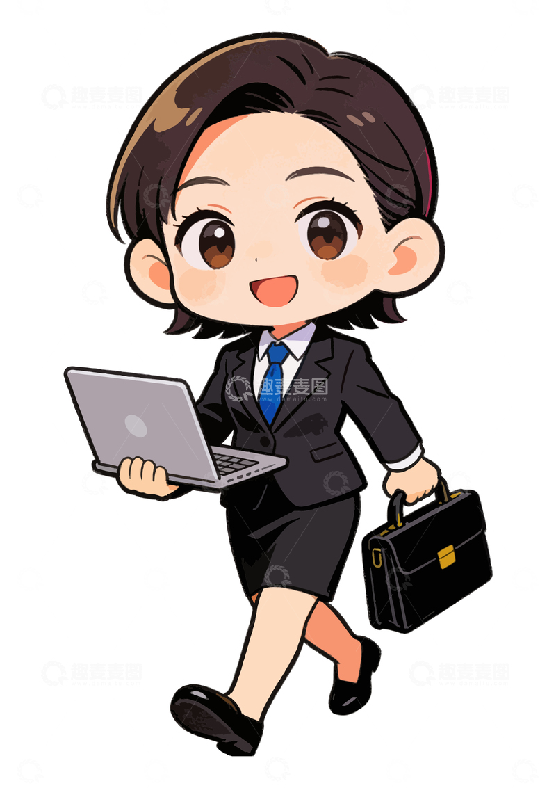 源文件下载【趣麦麦图】职场女性卡通插画