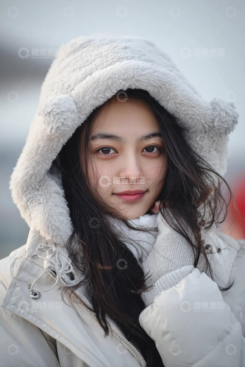 高清大图下载【趣麦麦图】冬日里的人像氛围感
