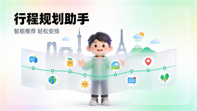 高清大图下载【趣麦麦图】智能规划，旅行行程清晰安排