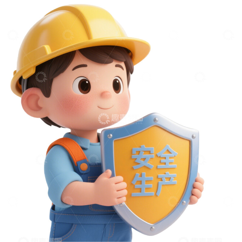 高清大图下载【趣麦麦图】卡通安全生产宣传海报设计素材