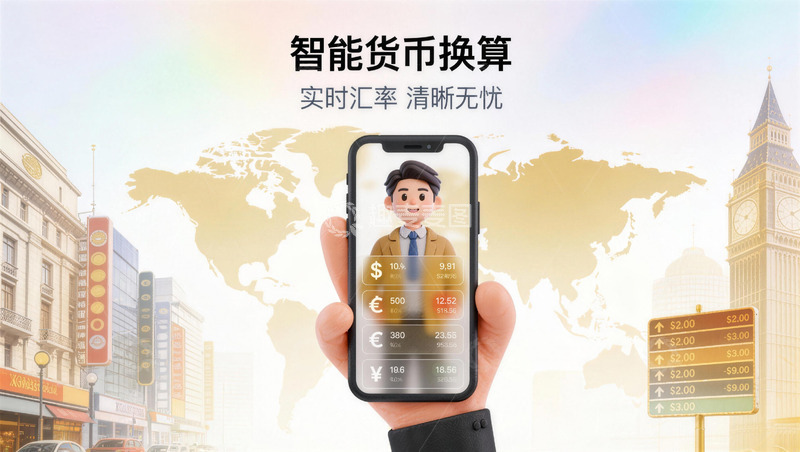 高清大图下载【趣麦麦图】智能货币换算，实时汇率清晰无忧