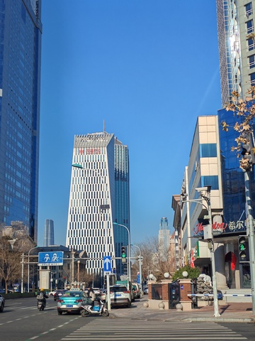 现代城市街景高楼大厦