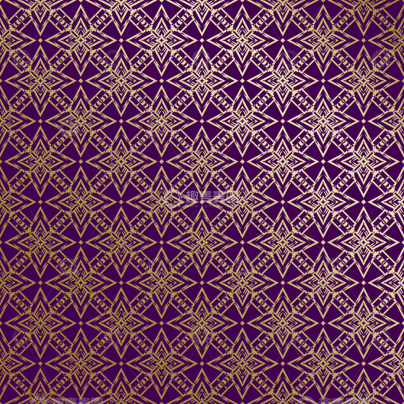 源文件下载【趣麦麦图】紫金几何装饰花纹背景图389