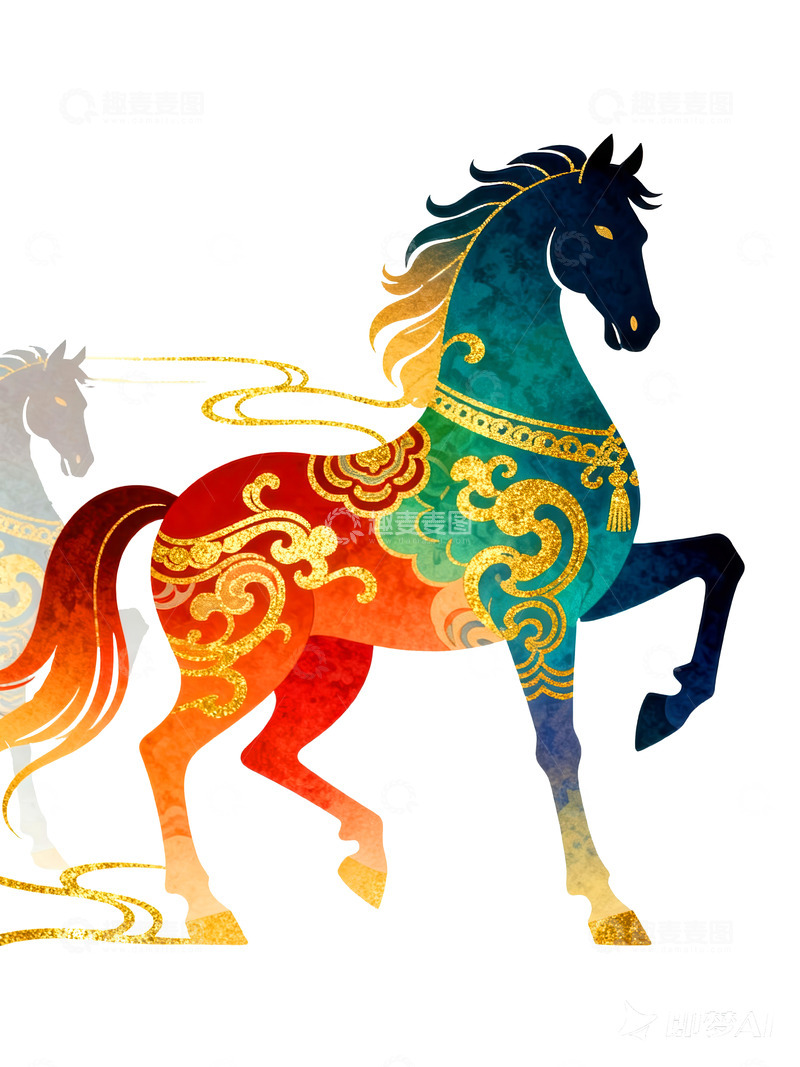 高清大图下载【趣麦麦图】骏马  赤焰  朱砂  