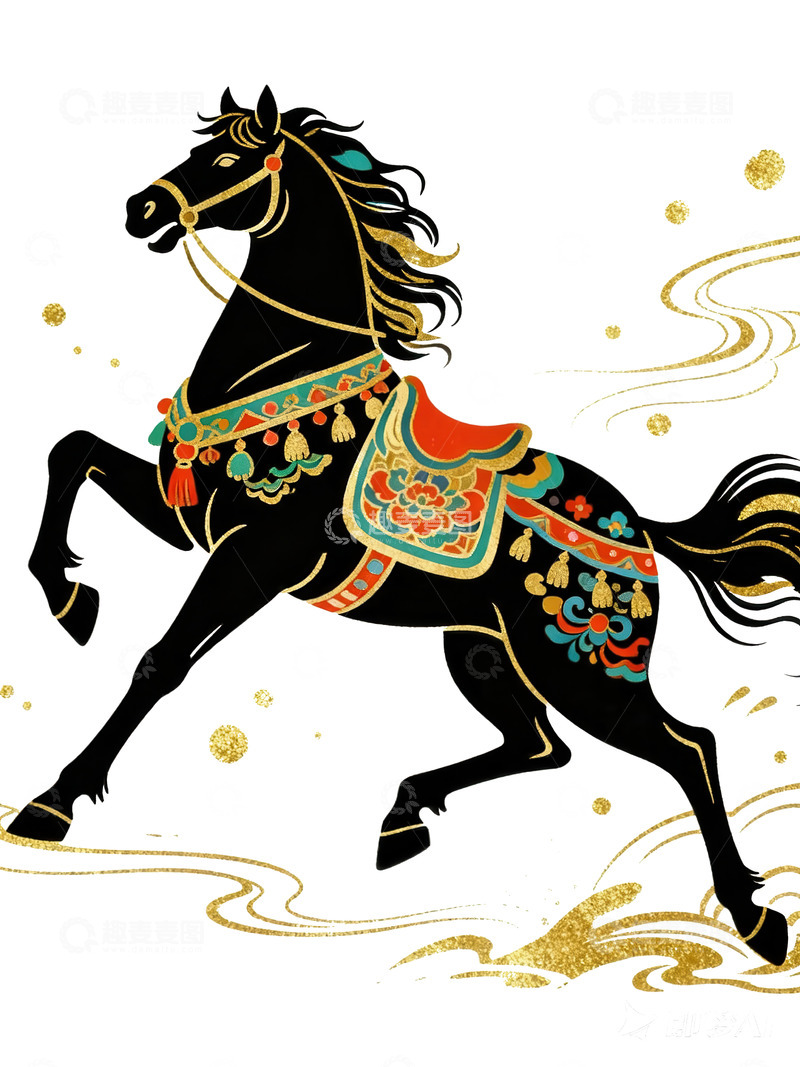 高清大图下载【趣麦麦图】骏马  赤焰  琥珀  