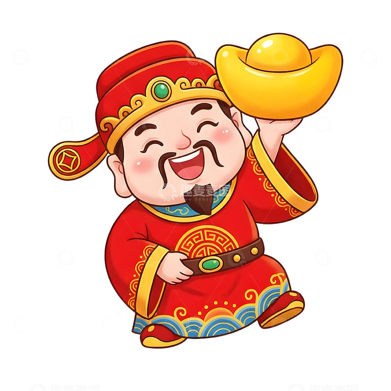高清大图下载【趣麦麦图】新年财神萌趣装扮