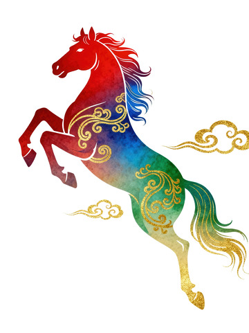 骏马  赤焰  绯红    
